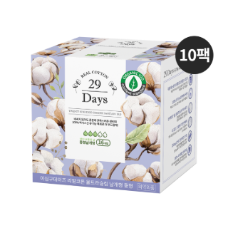 29Days 리얼코튼 유기농 생리대 중형 패밀리SET(10팩)