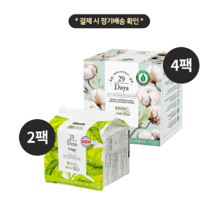 [정기배송]유기농 대형4팩+친환경 라이너 2팩